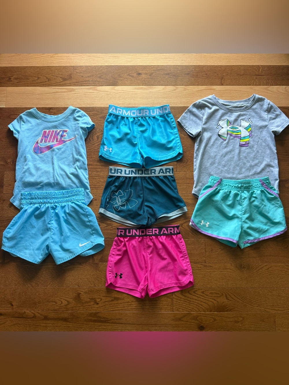 Under Armour and Nike Athletic Shorts & Tee Set Bundle